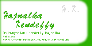 hajnalka kendeffy business card